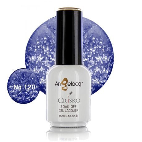 Ημιμόνιμο επαγγελματικό βερνίκι Angelacq 15ml 120 (μπλε με glitter)