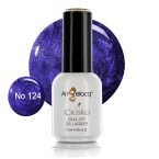 Ημιμόνιμο επαγγελματικό βερνίκι Angelacq 15ml 124 (μπλε μωβ με glitter)