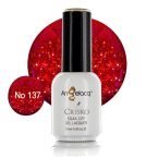 Ημιμόνιμο επαγγελματικό βερνίκι Angelacq 15ml 137 (κόκκινο glitter πούλιες)