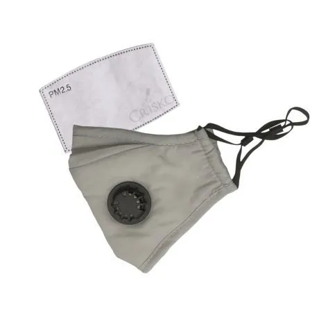 Μάσκα γκρι πολλαπλών χρήσεων με φίλτρα FFP2 και βαλβίδα ενεργού άνθρακα