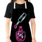 Ποδιά εργασίας μαύρη υφασμάτινη 02