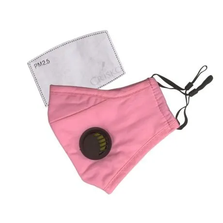 Μάσκα ρόζ πολλαπλών χρήσεων με φίλτρα FFP2 και βαλβίδα ενεργού άνθρακα