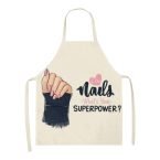 Ποδιά εργασίας μπεζ υφασμάτινη 03