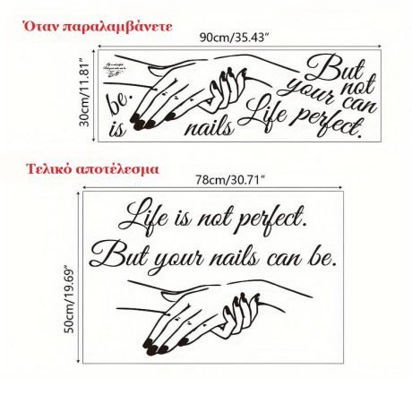 Αυτοκόλλητο τοίχου perfect nails