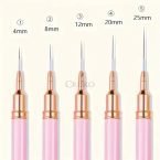 Σετ 5 πινέλα γραμμικού με καπάκι