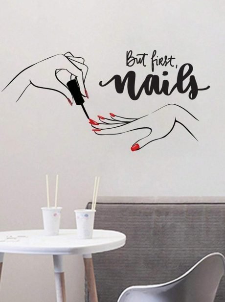 Αυτοκόλλητο τοίχου But first nails