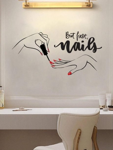 Αυτοκόλλητο τοίχου But first nails