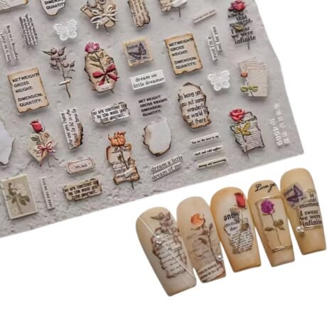 Διακοσμητικά αυτοκόλλητα νυχιών Vintage 113