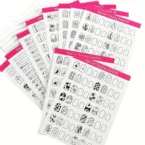 Κάρτες εξάσκησης σχεδίων νυχιών 10τμχ