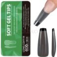 Soft gel tips long coffin
