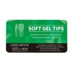 Soft gel tips long coffin