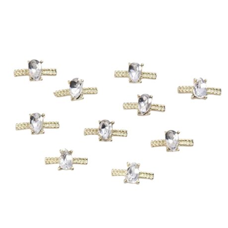 Μεταλλικά Διακοσμητικά Νυχιών 3D με Στρας