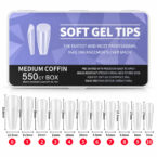 Soft gel tips medium coffin