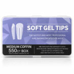 Soft gel tips medium coffin