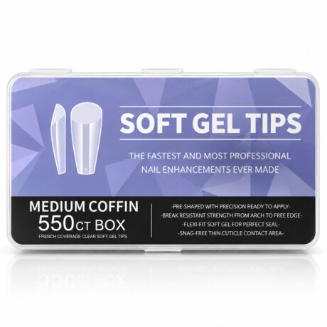 Soft gel tips medium coffin