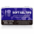 Soft gel tips short coffin