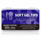 Soft gel tips short coffin