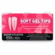 Soft gel tips short stiletto